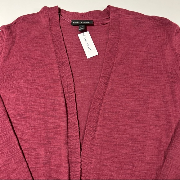 NWT Lane Bryant Duster Women’s 22-24 Deep Pink Wrap Sweater Lightweight Sheer - Picture 5 of 10
